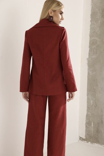 CONJUNTO FILIPA BLAZER E CALÇA LINHO - MARSALA