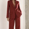 CONJUNTO FILIPA BLAZER E CALÇA LINHO - MARSALA