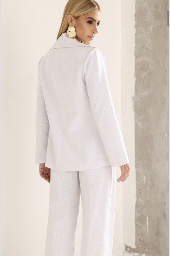 CONJUNTO FILIPA BLAZER E CALÇA LINHO - BRANCO