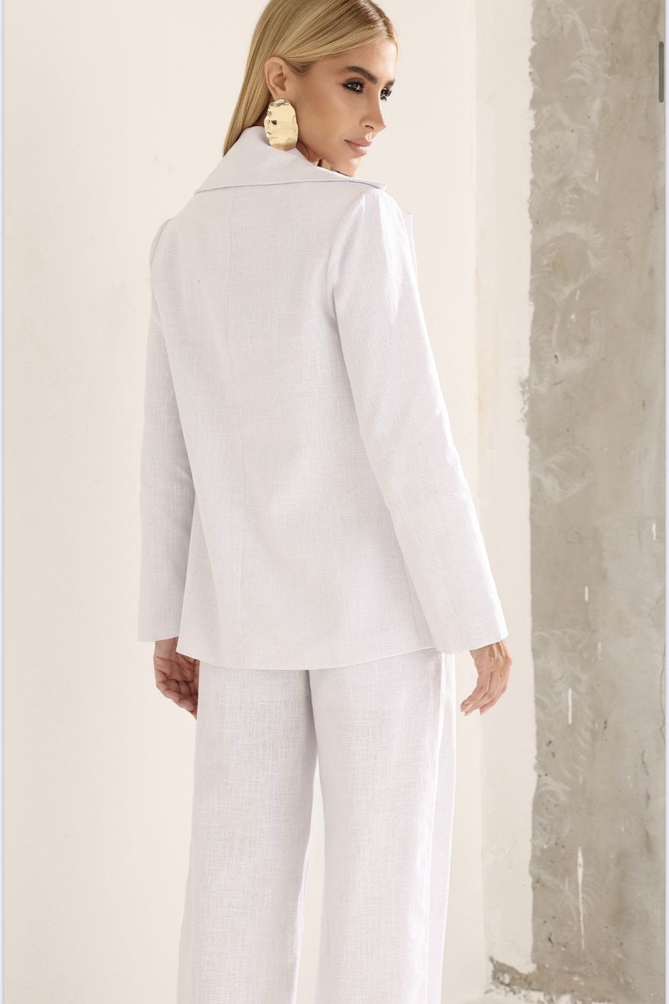 CONJUNTO FILIPA BLAZER E CALÇA LINHO - BRANCO