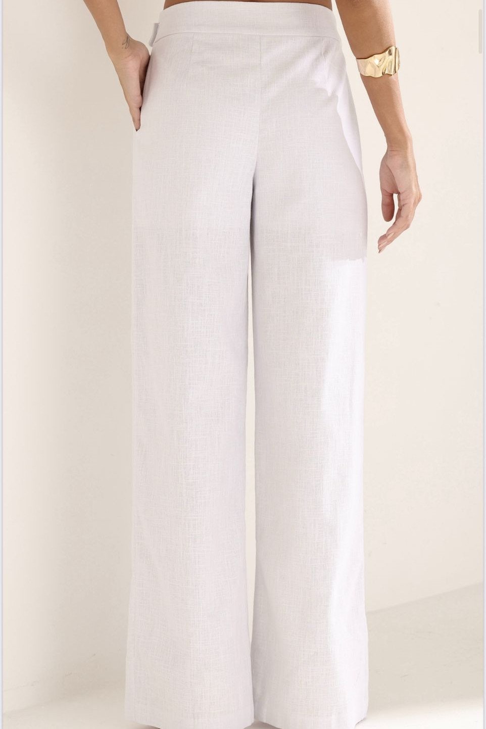 CONJUNTO FILIPA BLAZER E CALÇA LINHO - BRANCO