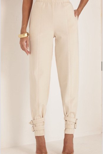 CONJUNTO MÔNICA BLUSA E CALÇA MONTARIA - AREIA