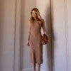 VESTIDO ESTEFÂNIA LONGUETE TRICÔ - CAMEL