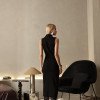 VESTIDO ESTEFÂNIA LONGUETE TRICÔ - PRETO