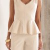 CONJUNTO MÔNICA BLUSA E CALÇA MONTARIA - AREIA