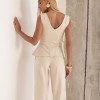 CONJUNTO MÔNICA BLUSA E CALÇA MONTARIA - AREIA