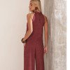 CONJUNTO PALOMA BLUSA E CALÇA VIÉS - TERRACOTA