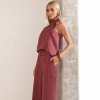 CONJUNTO PALOMA BLUSA E CALÇA VIÉS - TERRACOTA