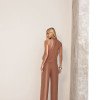 CONJUNTO PALOMA BLUSA E CALÇA VIÉS - CAMEL