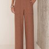 CONJUNTO PALOMA BLUSA E CALÇA VIÉS - CAMEL