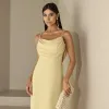 VESTIDO YOLANDA LONGO DRAPEADO BUSTO E COSTAS - CAMOMILA