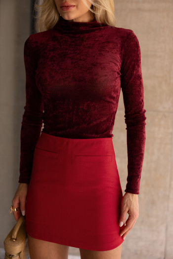 BLUSA CACHARREL TULE AVELUDADO - MARSALA