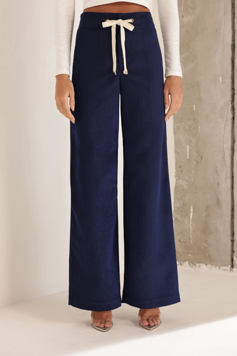 CONJUNTO TÓQUIO CASACO E CALÇA AVELUDADO - AZUL MARINHO