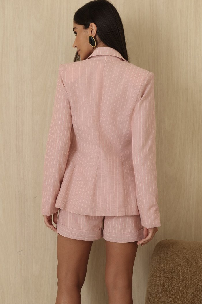 BLAZER LISTRADO LAURA - ROSA