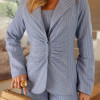 BLAZER LISTRADO LAURA - AZUL