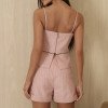 CONJUNTO LAURA REGATA E SHORT LISTRADO - ROSA
