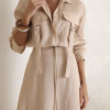 CONJUNTO GABY CAMISA E SAIA 100% LINHO - NUDE