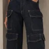 MACACÃO JEANS CARGO SAFIRA - JEANS ESCURO