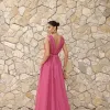 VESTIDO DE FESTA SAN ANDRES TULE COM FAIXA - PINK