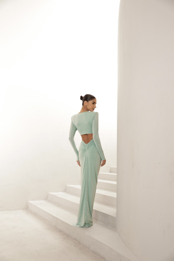 VESTIDO WANESSA MANGA LONGA - VERDE MENTA