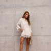 CONJUNTO CAMISA E SHORT LAISE BRUNA - DOURADO
