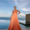 VESTIDO LONGO PLISSADO JUJU - LARANJA