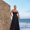 VESTIDO LONGO PLISSADO JUJU - PRETO