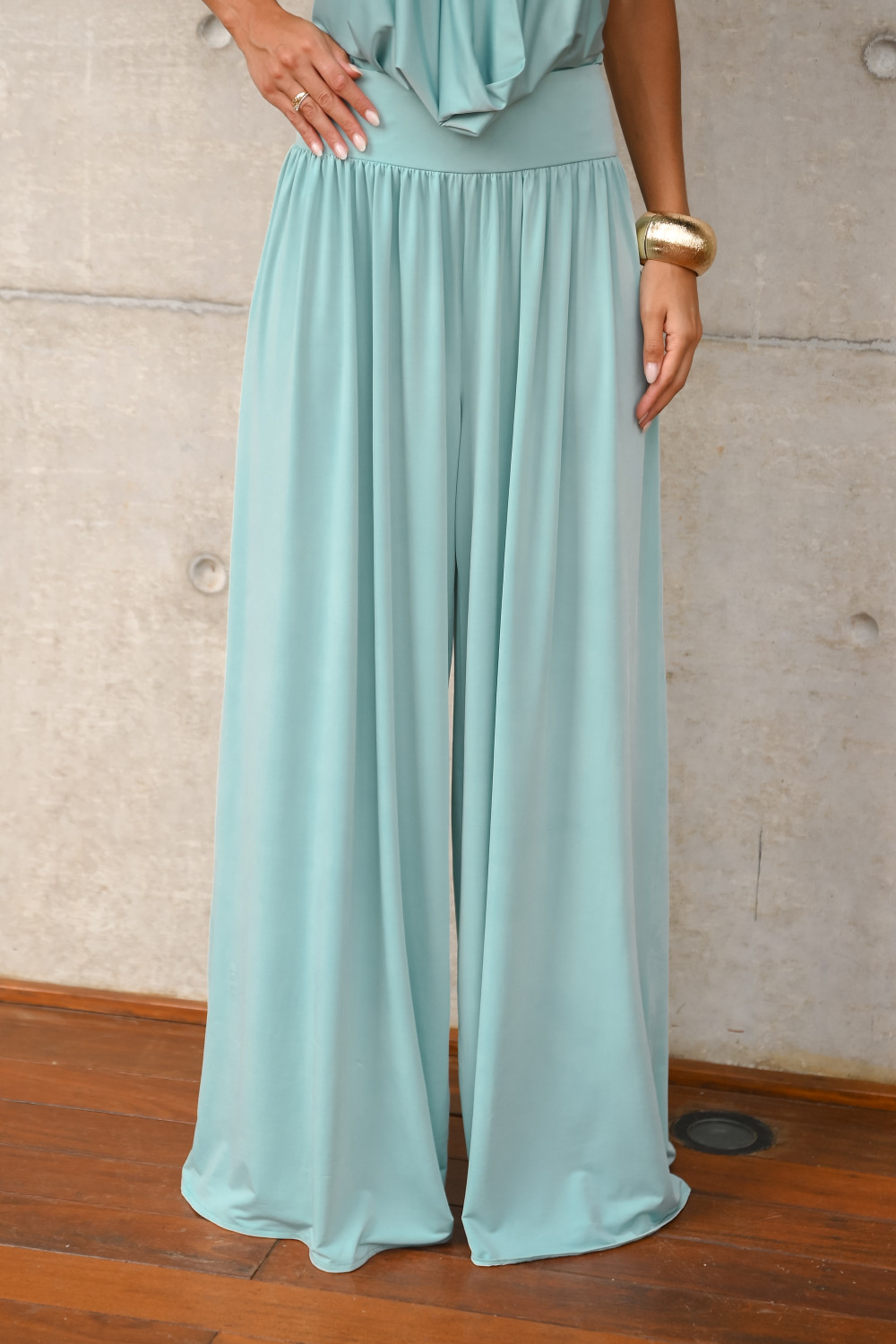 CONJUNTO BODY E CALÇA PARIS - VERDE MENTA