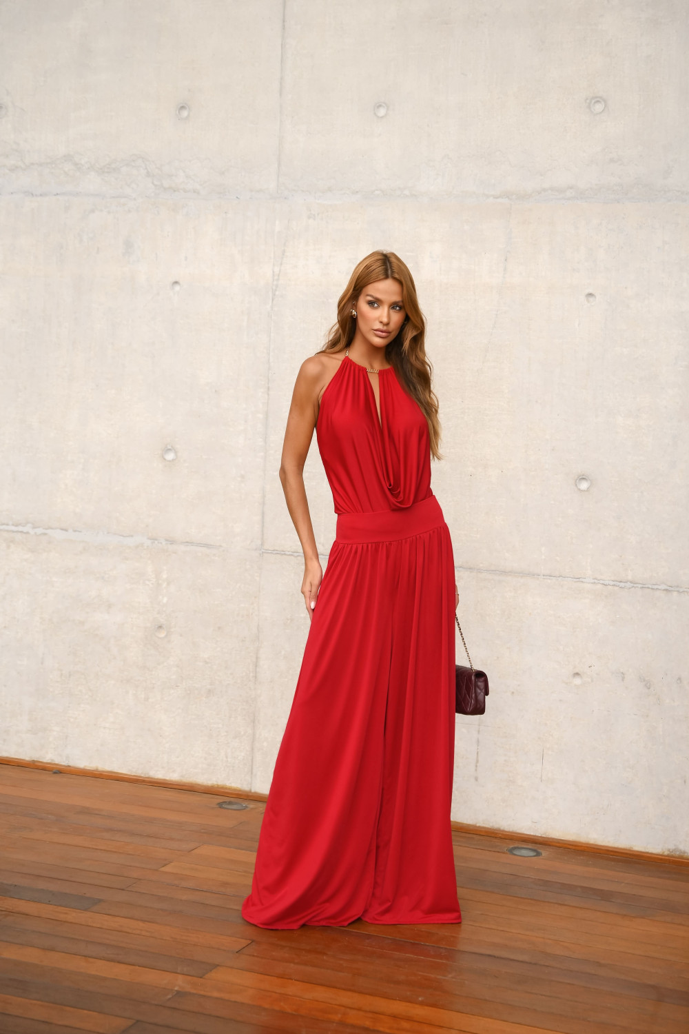 CONJUNTO BODY E CALÇA PARIS - VERMELHO