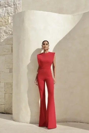 MACACÃO PALA PESPONTADO SOLANGE - VERMELHO