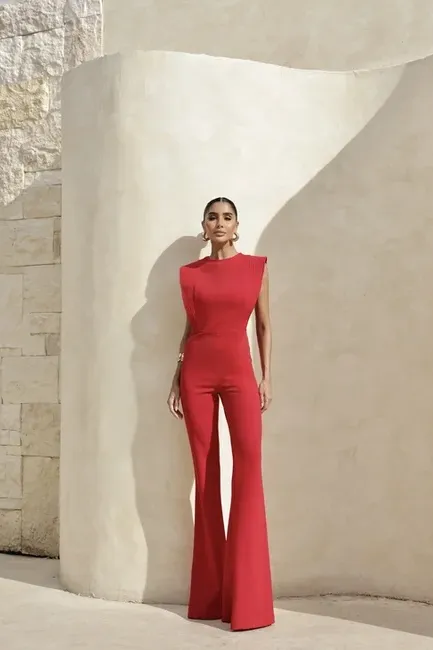 MACACÃO PALA PESPONTADO SOLANGE - VERMELHO