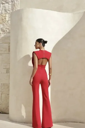 MACACÃO PALA PESPONTADO SOLANGE - VERMELHO