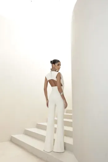 MACACÃO PALA PESPONTADO SOLANGE - OFF WHITE
