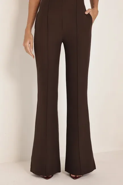 CONJUNTO LONDRES ALFAITARIA BLUSA OMBRO A OMBRO - CAFÉ