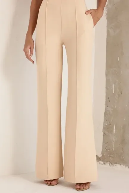 CONJUNTO LONDRES ALFAITARIA BLUSA OMBRO A OMBRO - AREIA