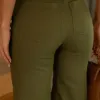 CONJUNTO TÁSSIA BLUSA E CALÇA SARJA - VERDE