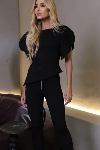 BLUSA JUJU MANGA CURTA - PRETO