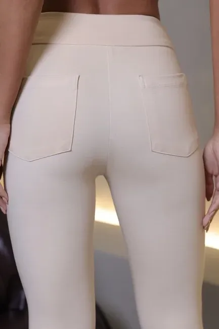 CALÇA MONTARIA POWER ZÍPER FRONTAL - AREIA