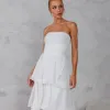 VESTIDO ESPANHA LONGO T.Q.C CAMADAS - OFF WHITE