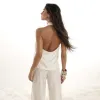 CONJUNTO PAETÊ BLUSA CRUZADA JERICOACOARA - OFF WHITE