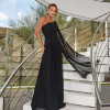 VESTIDO LONGO UM OMBRO SOPHIA - PRETO