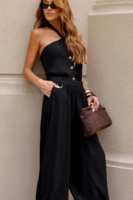 CONJUNTO CHLOÉ BLUSA FRENTE ÚNICA - PRETO