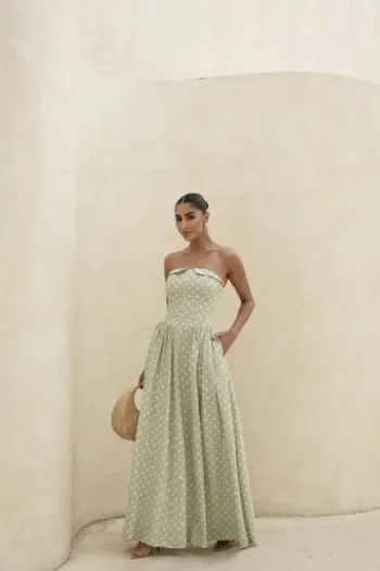 VESTIDO LONGO POÁ JUJU - VERDE