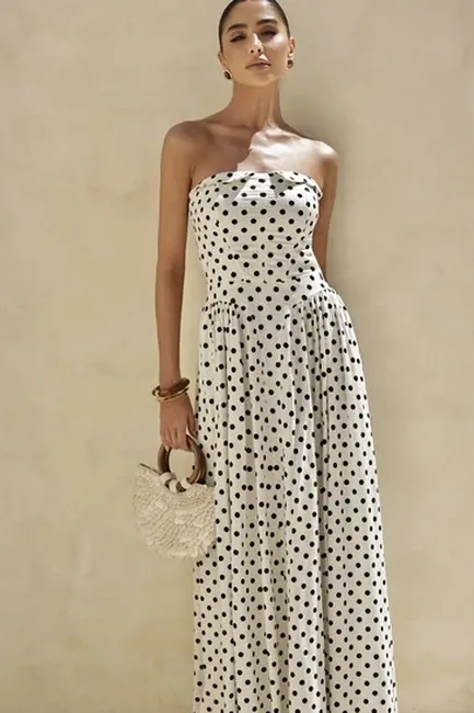 VESTIDO LONGO POÁ JUJU - OFF WHITE