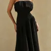 VESTIDO MIDI HELENA SAIA ASSIMÉTRICA - PRETO