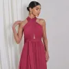 VESTIDO DE FESTA LONGO COM CALDA GISELE - GOIABA