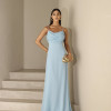 VESTIDO YOLANDA LONGO DRAPEADO BUSTO E COSTAS - AZUL SERENITY