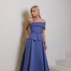 VESTIDO LARA MIDI COM CINTO - AZUL