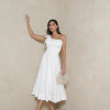 VESTIDO LAYS MIDI LAÇO - OFF WHITE