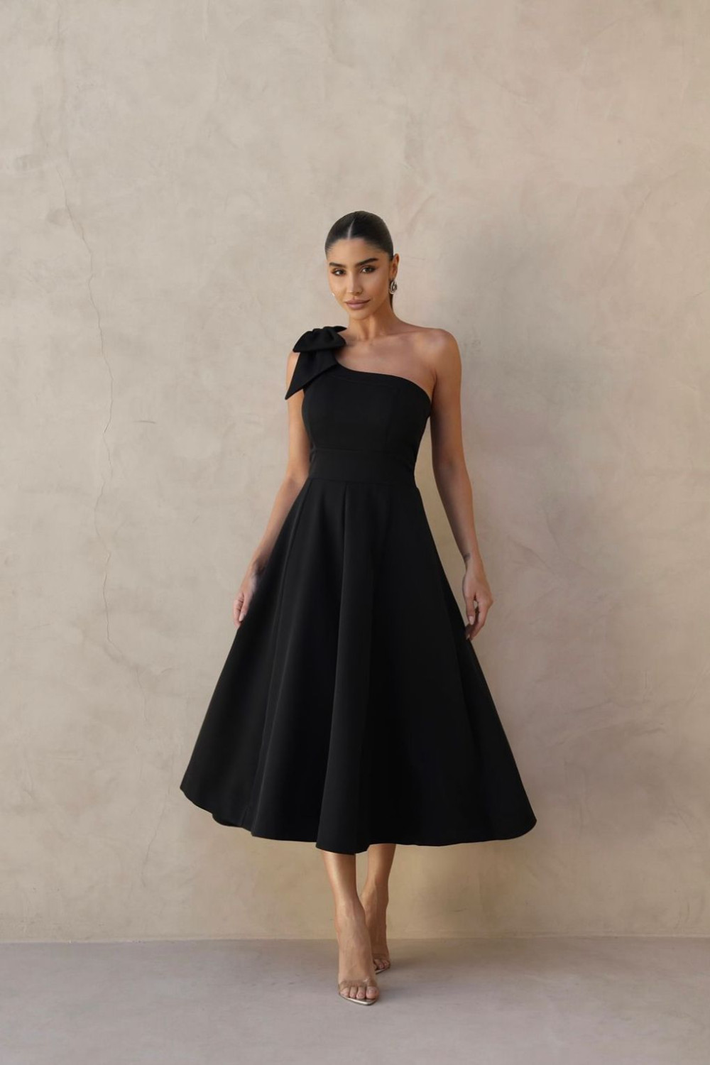 VESTIDO LAYS MIDI LAÇO - PRETO